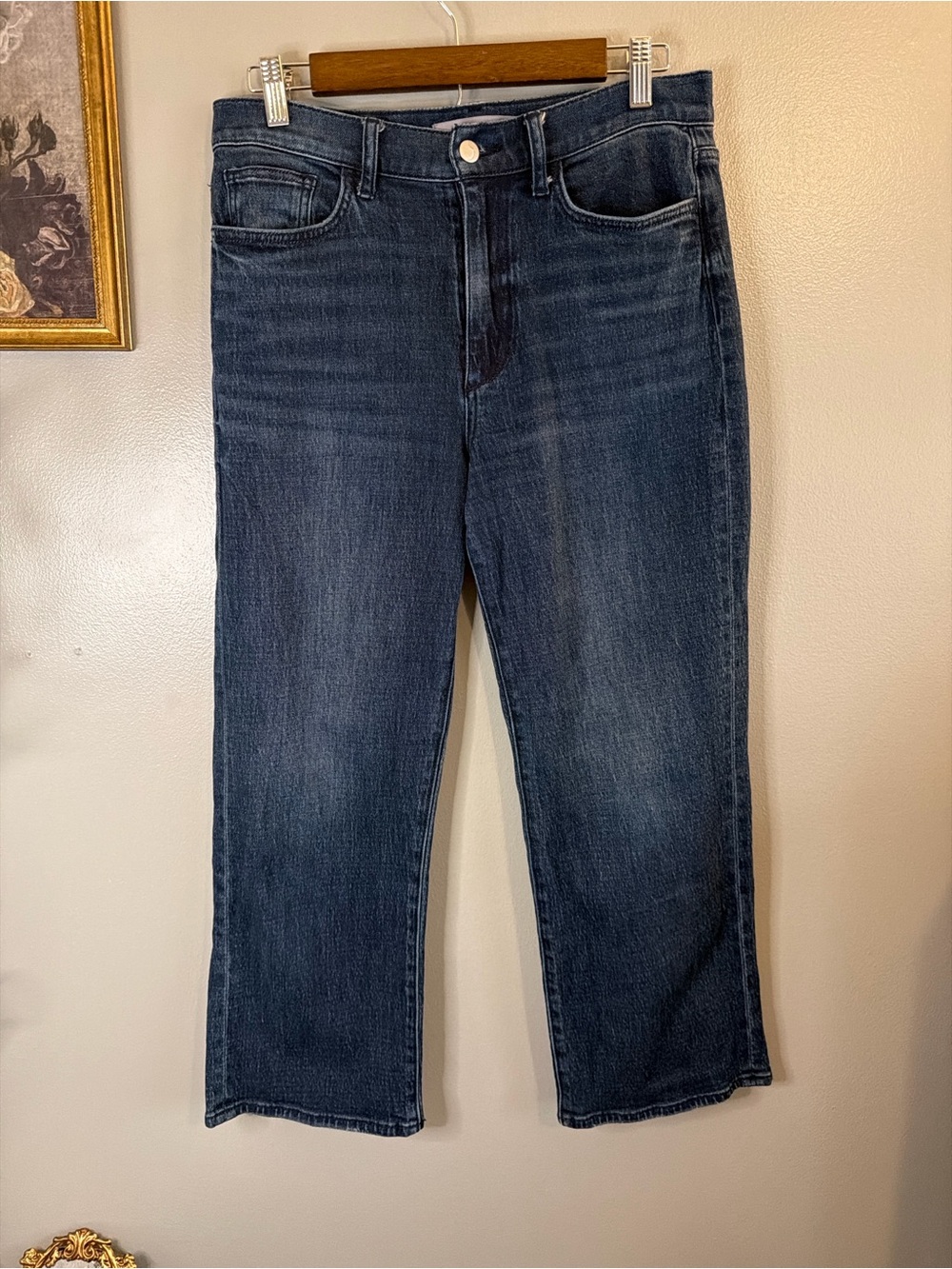 Joe’s Jeans High Rise Simone Straight Jeans Size 28 Dark Wash Premium Denim - Picture 5 of 8